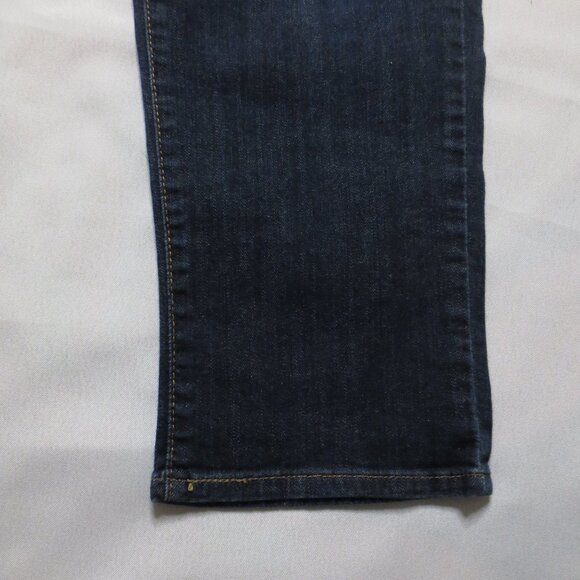 LEVI’S DENIZEN womens JEANS blue STRAIGHT CROP modern DENIM mid-rise SIZE 16 - Picture 2 of 10
